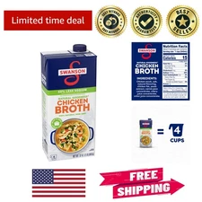 Swanson Natural Goodness 32 oz Lower Sodium Chicken Broth - Gluten-Free Flavor