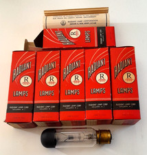 1000w 115V T12 C13D Projector Bulbs Radiant Lamp Corp. U.S.A. LOT OF 6 NOS