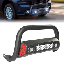 Bull Bar Fit For Chevy Silverado 1500gmc Sierra 1500 2019-2025 With Led Light 