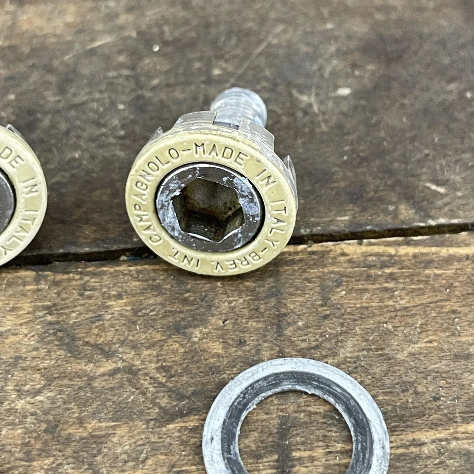 Vintage Campagnolo Crank Arm Bolts Set Made in Italy Brev Int w/Washers 35g - Image 4 of 4