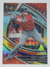 Nick Ahmed 2020 Panini Select #168 Tie-Dye Prizm Parallel SN 13/20 Cardinals