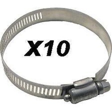 10 Stainless Steel Marine grade Hose Clip Clamps 8-12mm
