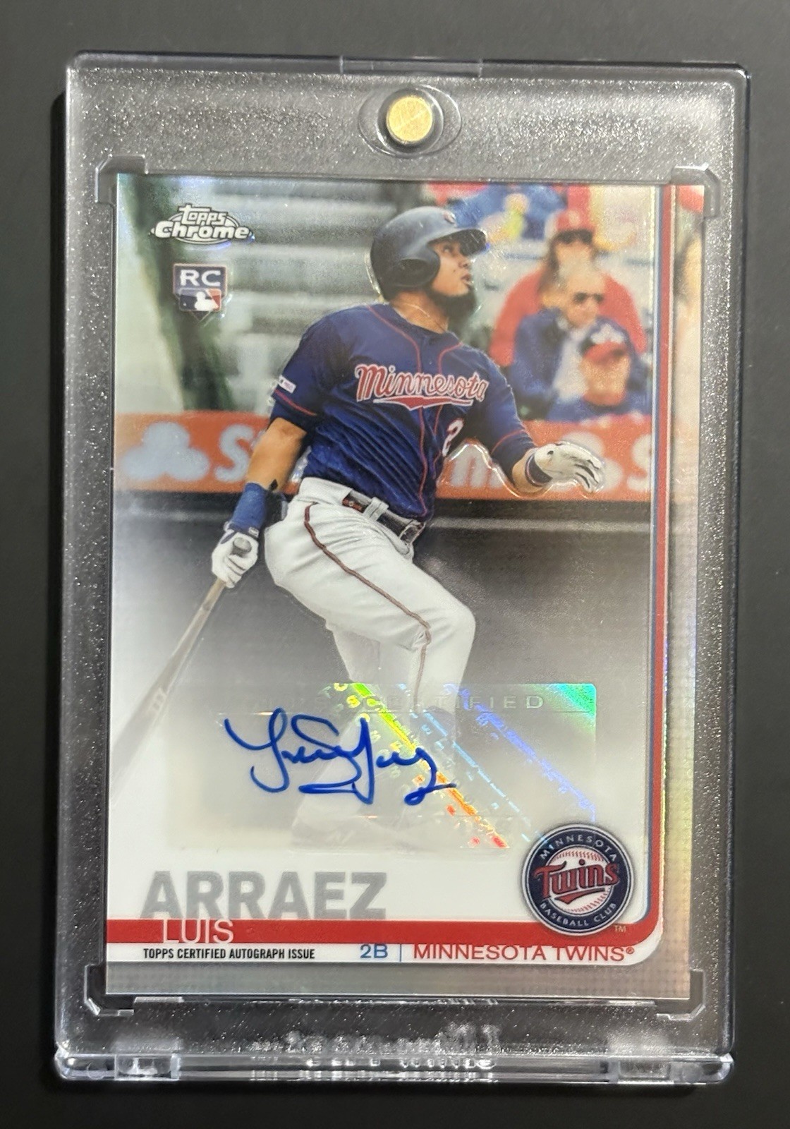 Luis Arraez 2019 Topps Chrome Update  RC Rookie Card Auto  #CUA-LA Twins