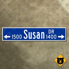 Arlington Texas Susan Drive street highway road sign 36x7