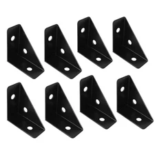 8 Piece Metal Triangle Corner Braces Furniture Bracket With Screws 1-7/16”