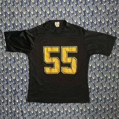 #ad #ad Vintage 70s Kmart Permanent Press Football Jersey Lightweight #55 Medium Men’s $20.25