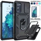 For Samsung Galaxy S20 FE 5G Case Slide Camera Lens Stand Cover Screen Protector