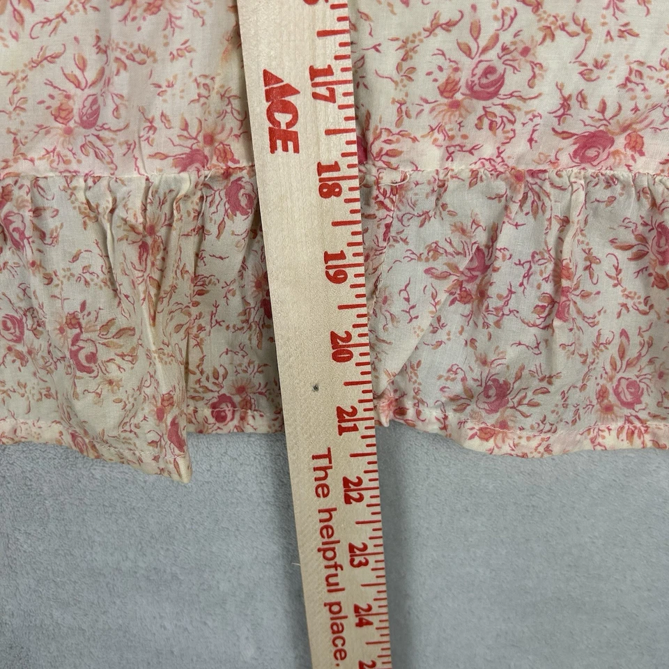 Funda de Almohada April Cornell Rosa Floral Algodón Cuadrada Romántica Cottagecore Foto 3 de 4