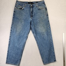 Calvin Klein Jeans Mens 40 Easy Fit Straight Leg Blue Denim Medium Wash Cotton