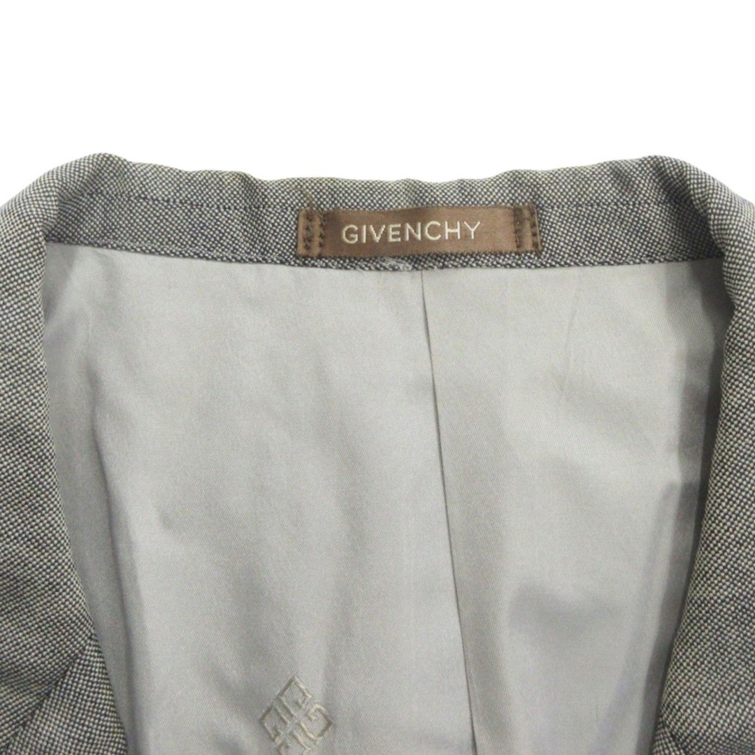 GIVENCHY Tailored Jacket Blazer Single 2 Buttons Unlined Old Vintage Gray Men's thumbnail 8