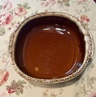 Vintage ~ Hull USA Casserole Dish Handles Brown Drip Glaze ~ Oven Proof 9"