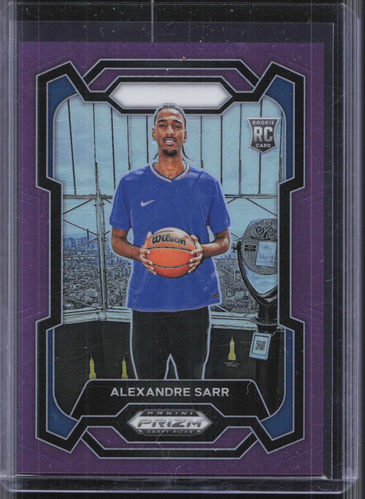 2024 Panini Prizm Draft Picks #52 Alexandre Sarr Purple Prizm #/75 RC
