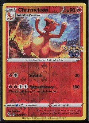 Charmeleon Uncommon Pokemon GO 009/078 NM