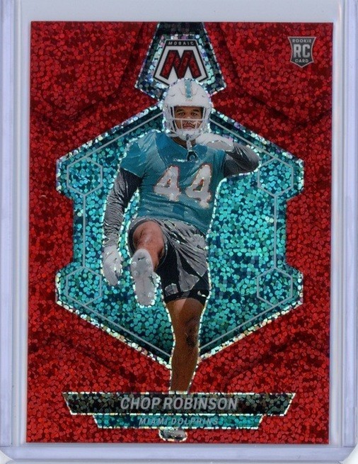 CHOP ROBINSON 2024 Panini Mosaic RED Sparkle RC #321 Dolphins Penn State Prizm