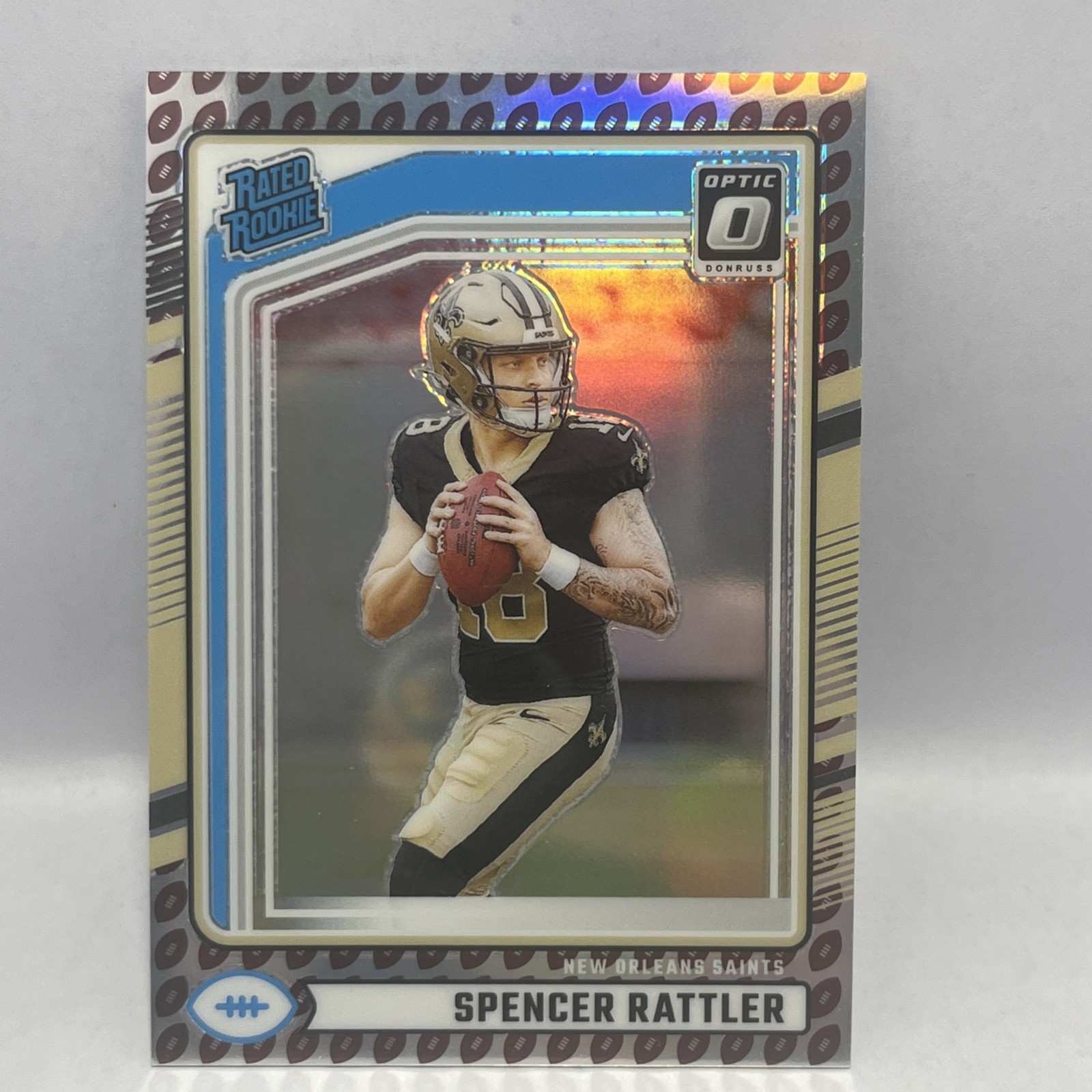 2024 Donruss Spencer Rattler Rated Rookie Optic Preview Football Emoji (RC, SP)