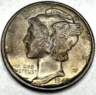 1945-D Mercury Dime 10c UNC Condition 90% Silver - 1157