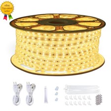 150ft Flat Outdoor Rope Lights Waterproof 110V LED Strip Cuttable Connectable