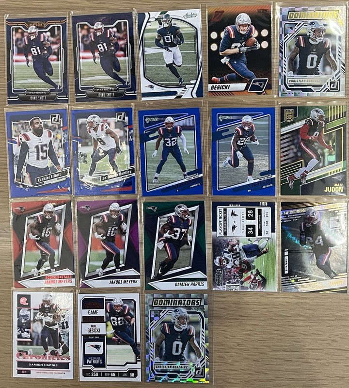 NEW ENGLAND PATRIOTS - NFL Team Lot of 18  - Legends, Stars & More