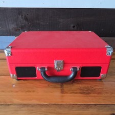 Victrola VSC-550BT Red Portable Suitcase Bluetooth Turntable w/ Speakers 3-Speed