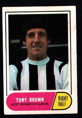 A&BC Green Back c1969 Tony Brown West Bromwich Albion #123 Gummi Karte