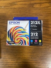 Epson 212XL 212 Ink Cartridge Combo Pack Black Cyan Magenta Yellow New Sealed