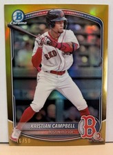 2025 Bowman Chrome Prospects # BCP-42 Kristian Campbell TRUE GOLD Refractor /50