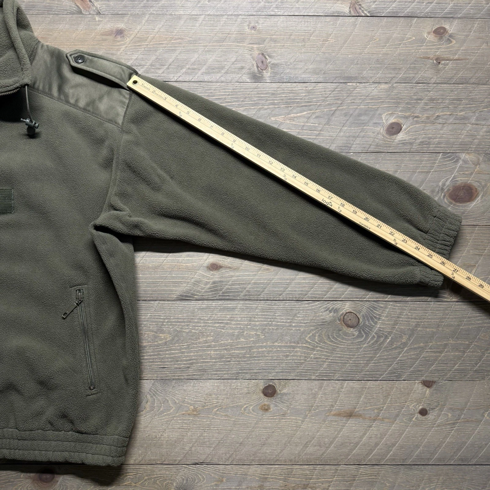 Vtg French Army Fleece Jacket Mens 120L (XXL) Cold Weather Olive Fecsa 2001 - product detail image 15