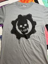 Camiseta Gears of War 2008 Xbox 360 Videojuego Gráfico Camiseta Yunque Eng Gris Pequeña