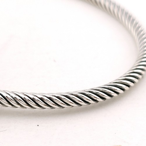 Bracciale David Yurman Cable 3mm Argento Sterling Oro 18k Cuore Stazione - Foto 6 di 7