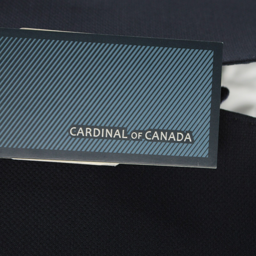 Cappotto sportivo Cardinal of Canada nuovo con etichette 100% lana taglia 38S US in tinta unita blu navy - Foto 11 di 12