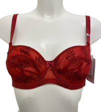Panache Tango II Cherry Red Bra 30DD Underwired Balcony Balconnette Eur 65DD