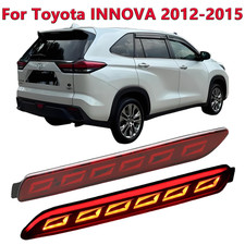 2 PCS Full LED Rear Bumper Reflector Lights Kit For Toyota INNOVA 2012-2015