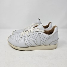 Veja Bastille Shoes Womens Size 5 Leather Low Top Trainer Sneaker Perforated