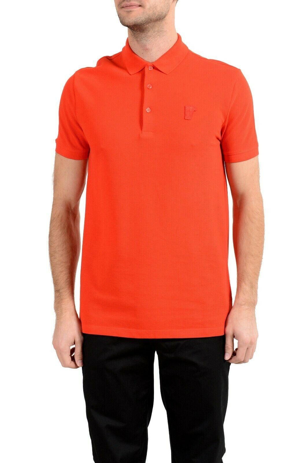 Versace Collection Mens Red Short Sleeve Polo Shirt US M IT 50 16790₽