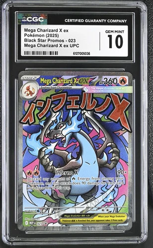 Mega Charizard X ex 2025 Pokemon Black Star Promos CGC 10 #023