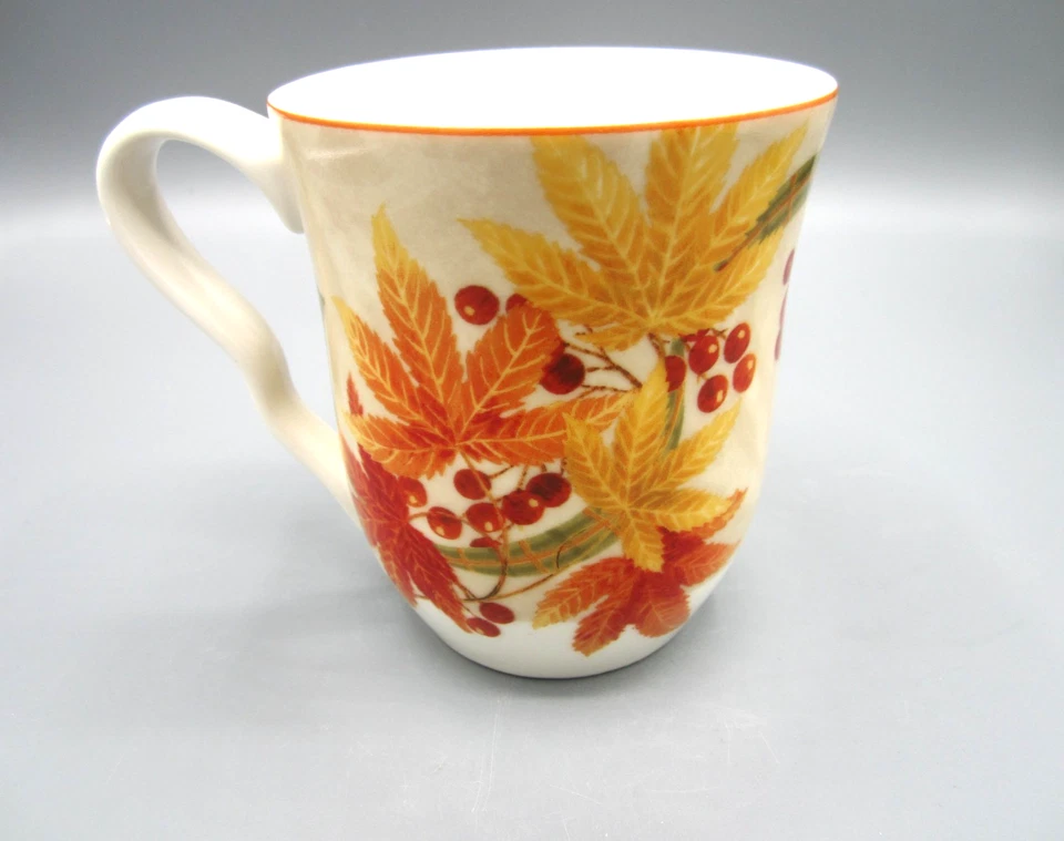 Taza de té de café 222 Fifth White Autunm Celebration, colores Autunm 14 oz (503) Foto 2 de 4