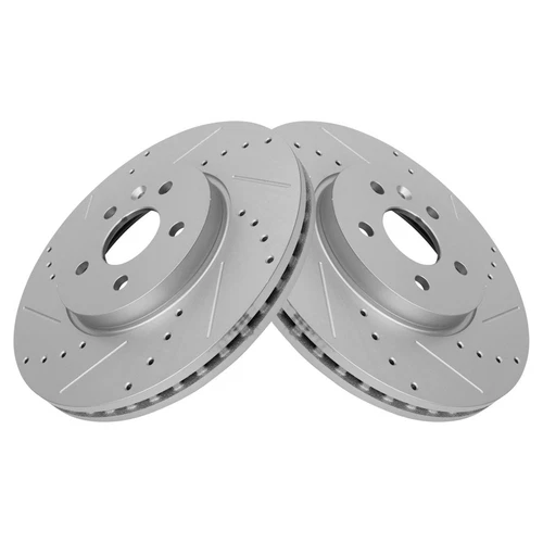 New Front Performance Drilled Slotted Brake Rotor Set For 2013-2022 Buick Chevy - Picture 2 of 6