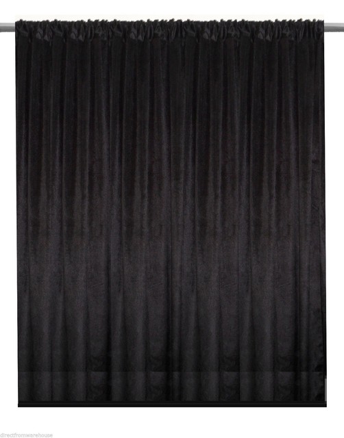 Black Velvet Custom Panel Drape 5W x 7H Seamless Photo Shoot Backdrop