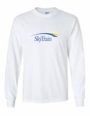 Sky Train Retro SkyTrain Logo Railway Vancouver Canada White Long Sleeve T-Shirt