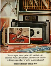 1966 POLAROID Automatic 104 Color Pack Camera Vintage Print Ad