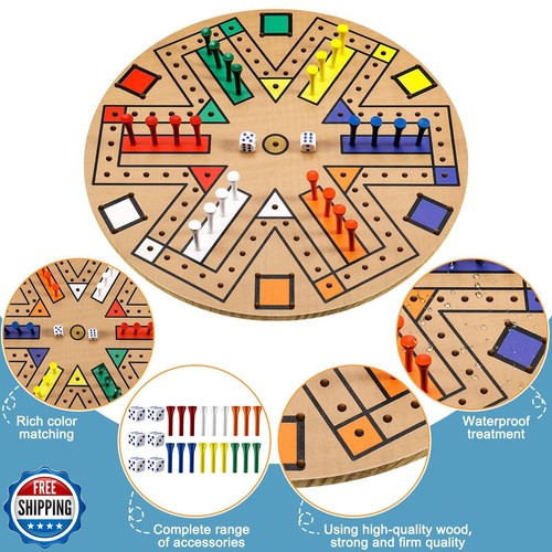 Juego de Mesa Kathfly Fast Track Madera 3-6 Jugadores Juego de Mesa con 24 Tablero - Imagen 3 de 5