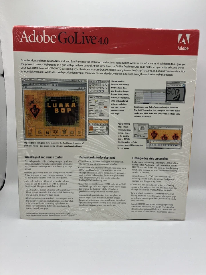 Adobe GoLive 4.0 Educational Version for Mac / with Serial Keys COMPLETE - Image 3 of 3