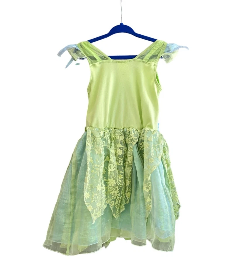 Disney Store Tinker Bell Disfraz Vestido Niño Niñas Talla 3T/3 Años Verde Foto 2 de 4