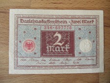 Darlehenskassenschein, 2 Mark, Berlin, 1920, guter Zustand