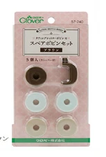 Clover Tatting Shuttle Spare  Bobbins SET 57-740 BROWN   Lacemaking Tool 