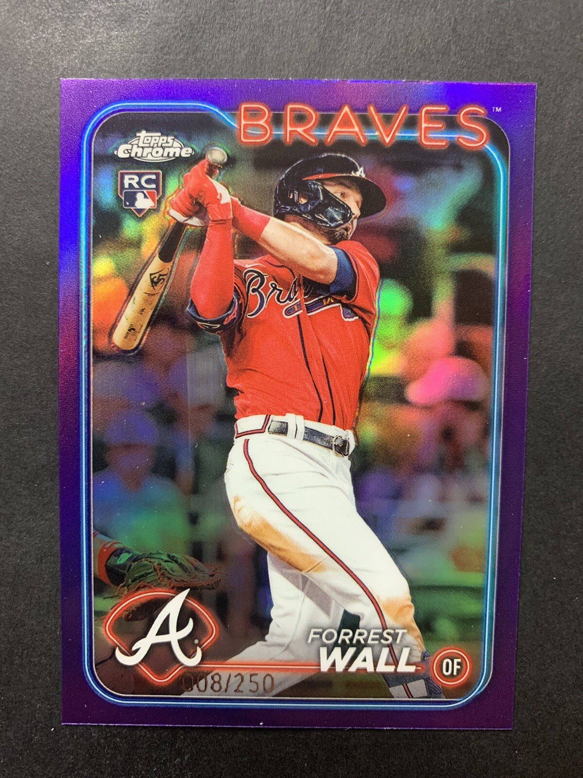 Forrest Wall 2024 Topps Chrome Purple Refractor /250 #176 Rookie RC