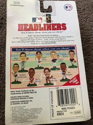 Mike Piazza, Headliners Figur 1996 - Sealed - LA Dodgers - Neu in Box - Bild 10 von 12