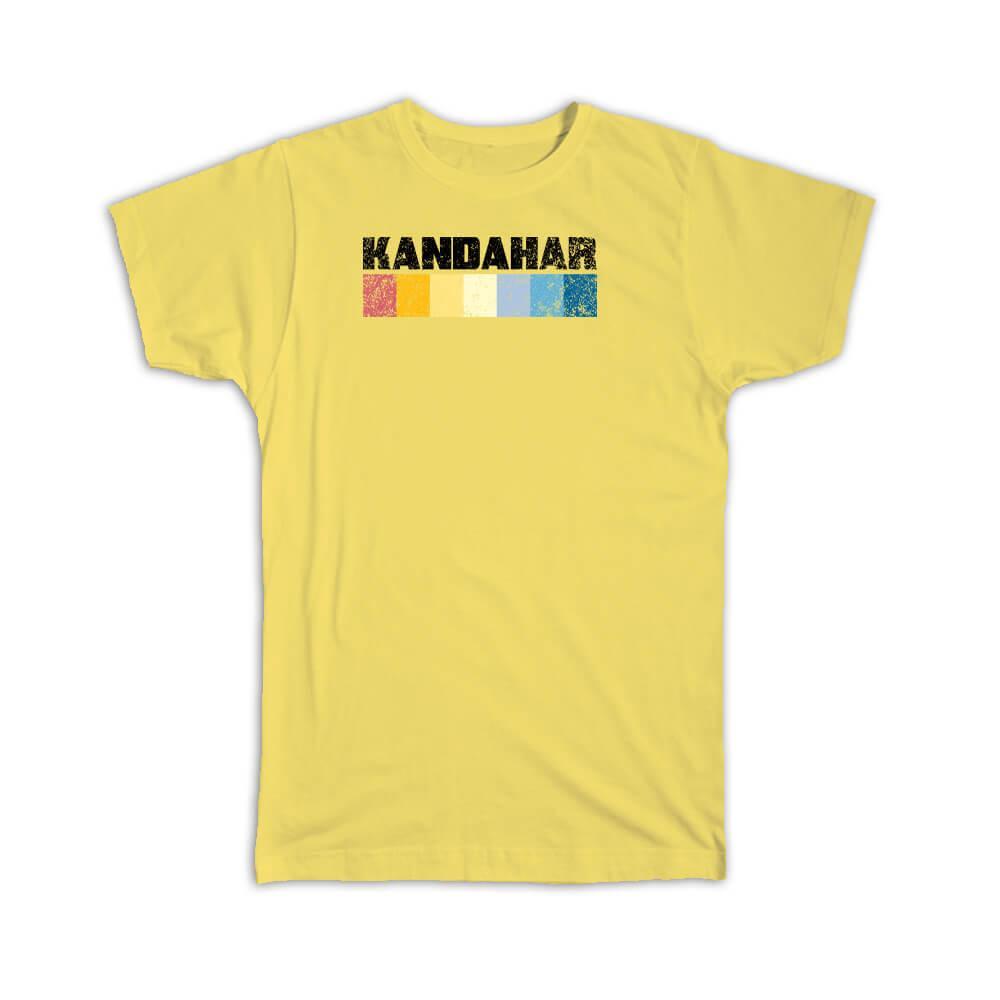 Gift T-Shirt : Kandahar Afghanistan Retro Colors Afghan