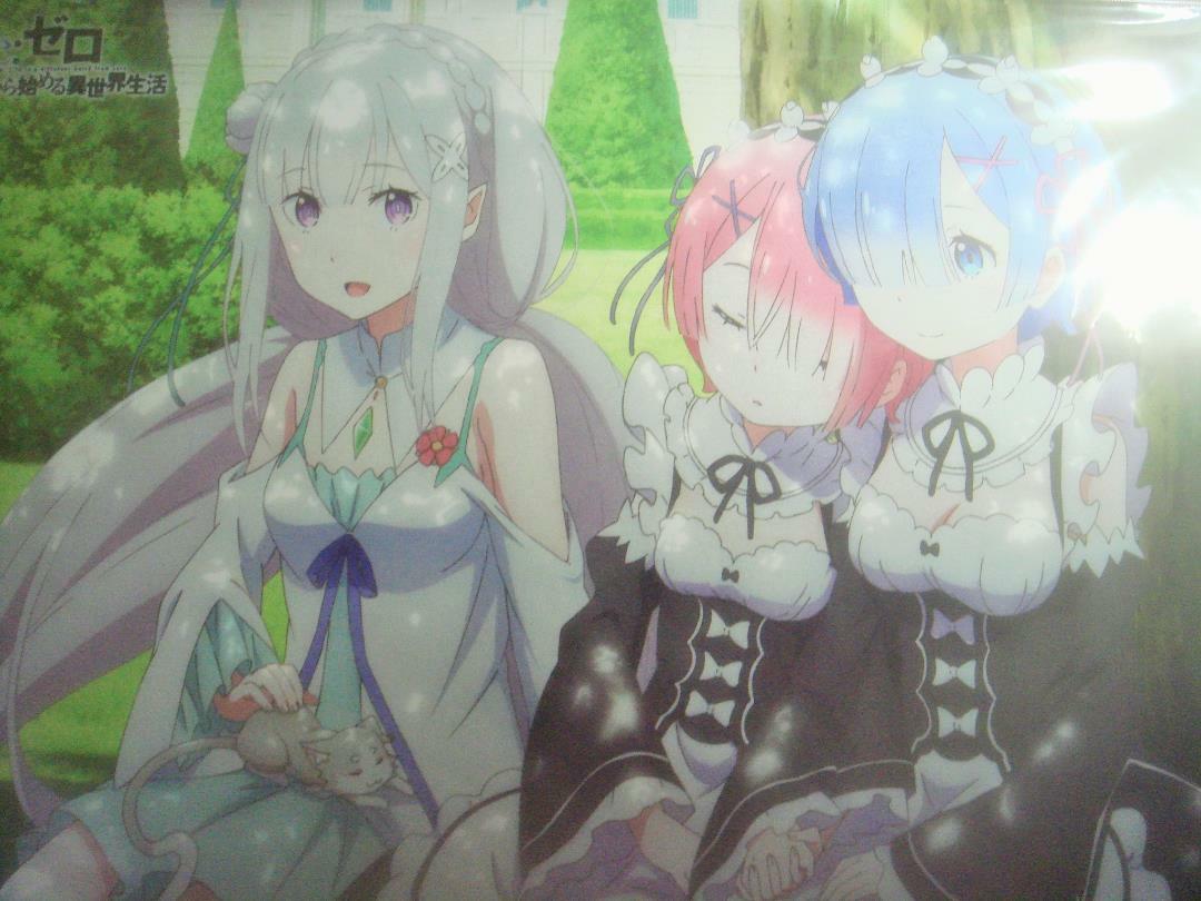Official Re:Zero Rem Ram Emilia playmat | eBay