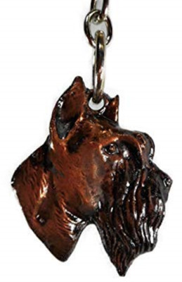  Schlüsselanhänger Hund Schnauzer 6 x 3 x 0,3 cm Keychains Figur Deko GV B1